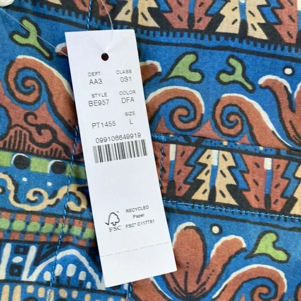 J Crew Short-sleeve‎ slub cotton shirt L Nwt see actual photo can’t find stock